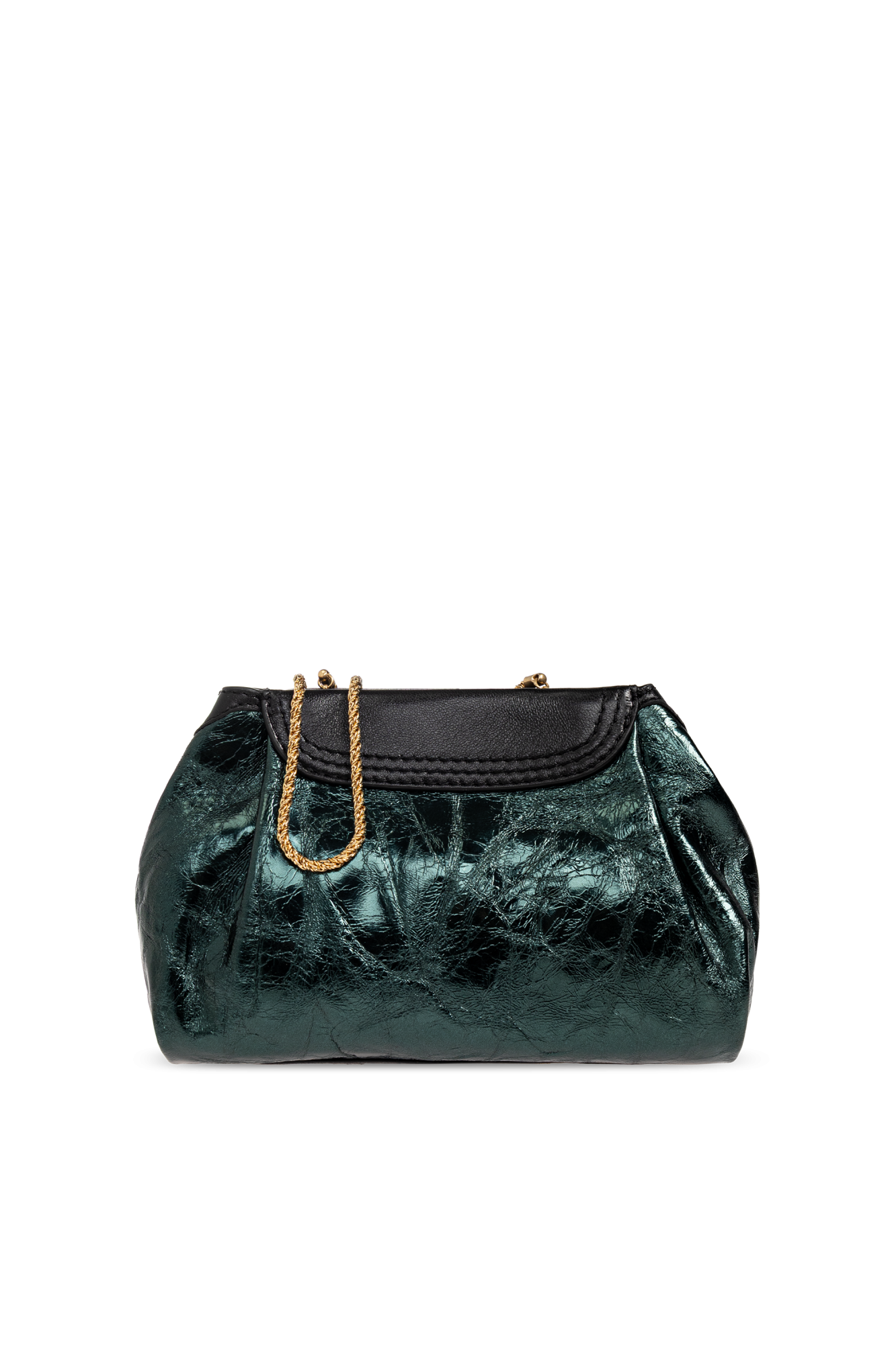 Dries Van Noten Leather bag with a metallic finish | Women's | Vitkac